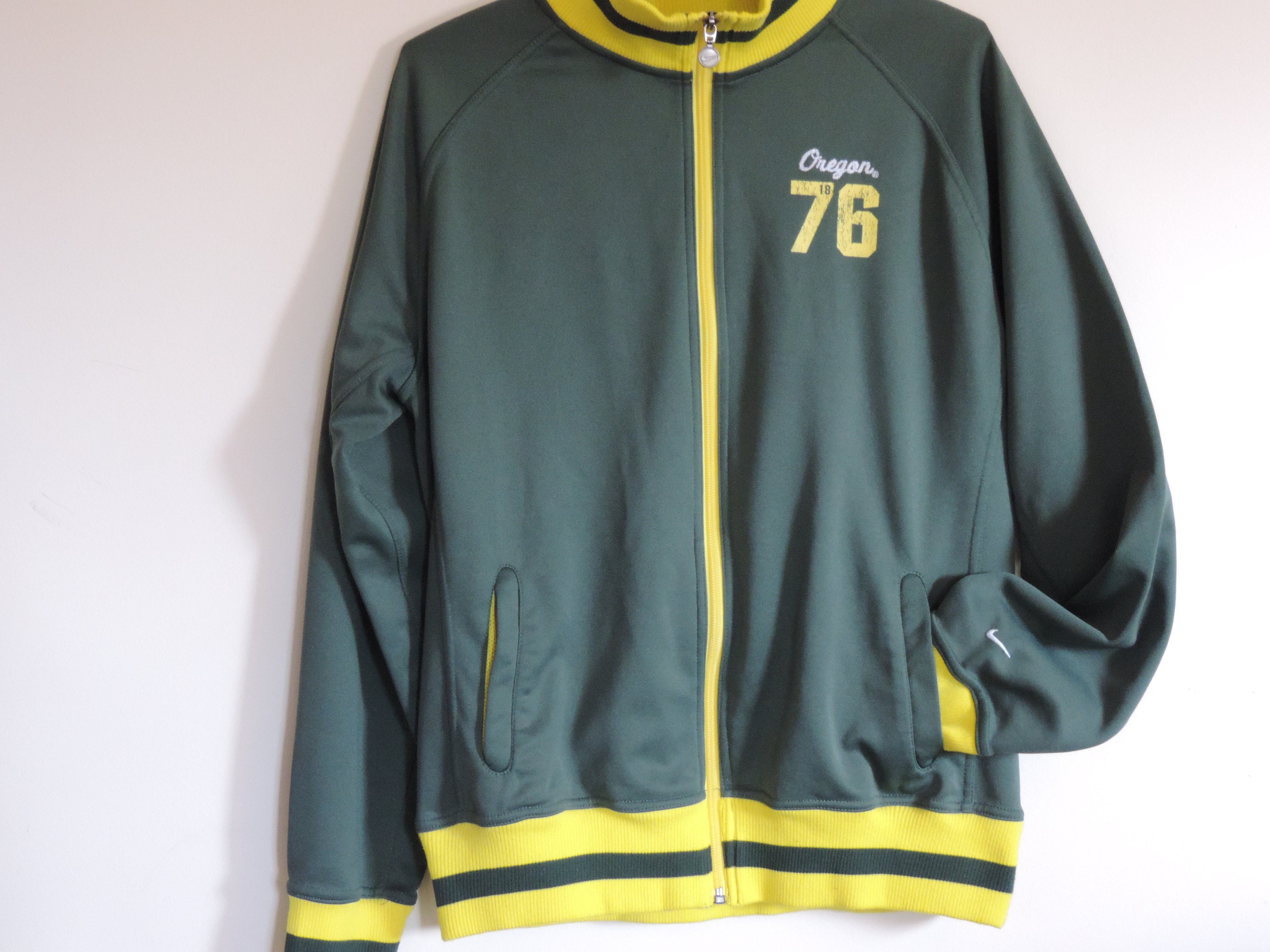 Oregon Ducks Nike Team Jacket Streetwear Track Jacket University of Oregon Pac 12 College Wear College Sportswear Size W XL