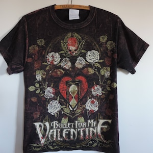 Vintage T Shirt  Bullet For My Valentine Poison Welsh Heavy Metal Band  Thrash Metal Melodic Metalcore Noise Records Adult size S