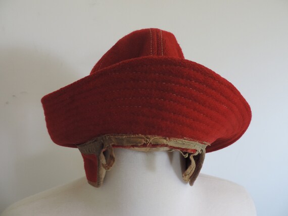 Rare 40's 50's Woolrich Bucket Hat Primitive  Red… - image 9