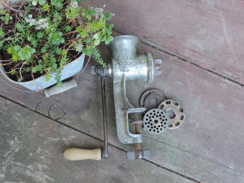 Vintage Grinder Keystone 20 Cast Iron Meat Grinder Boyertown Etsy