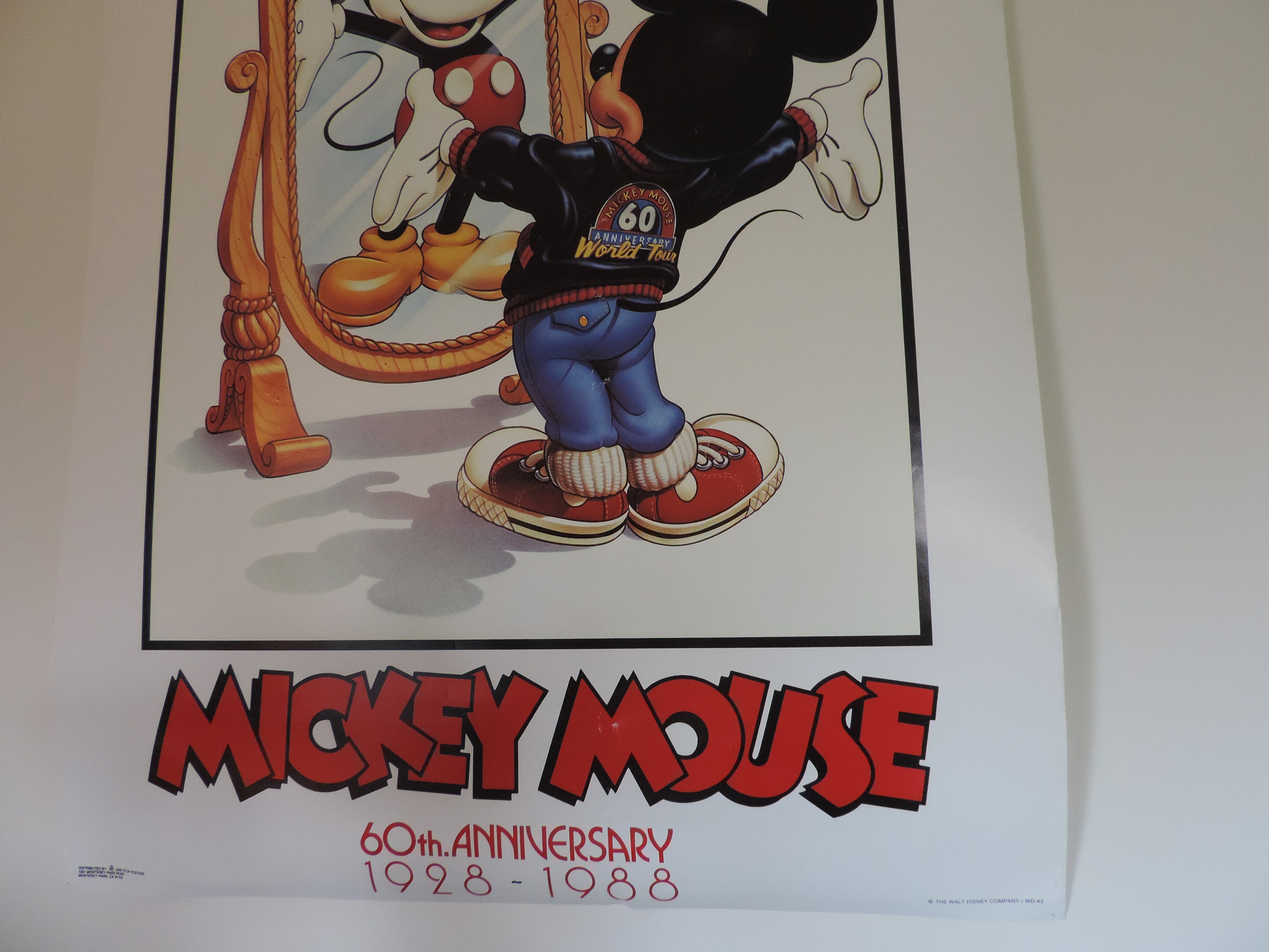 Vintage 1980s Mickey Mouse 60th Anniversary Poster - Etsy