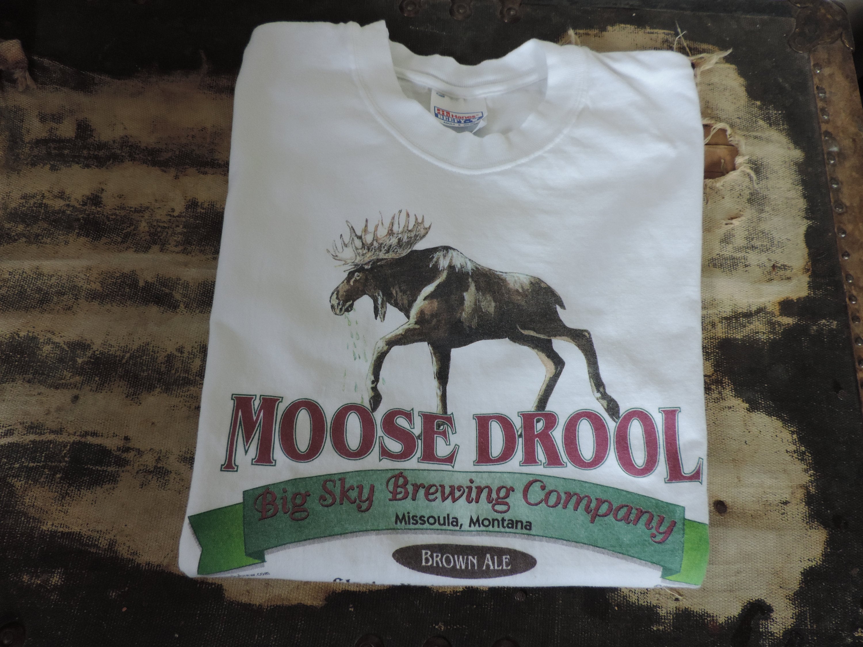 Vintage T Shirt Moose Drool Brewing Co 