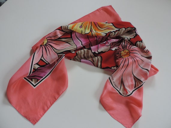 Vintage Scarf Adrienne Vittadini Silk Scarf Women… - image 7