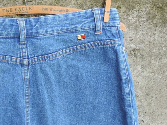 90's Vintage Tommy Hilfiger Jean Skirt High Waist… - image 8