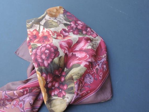 Vintage Scarf Adrienne Vittadini Silk Scarf Women… - image 7