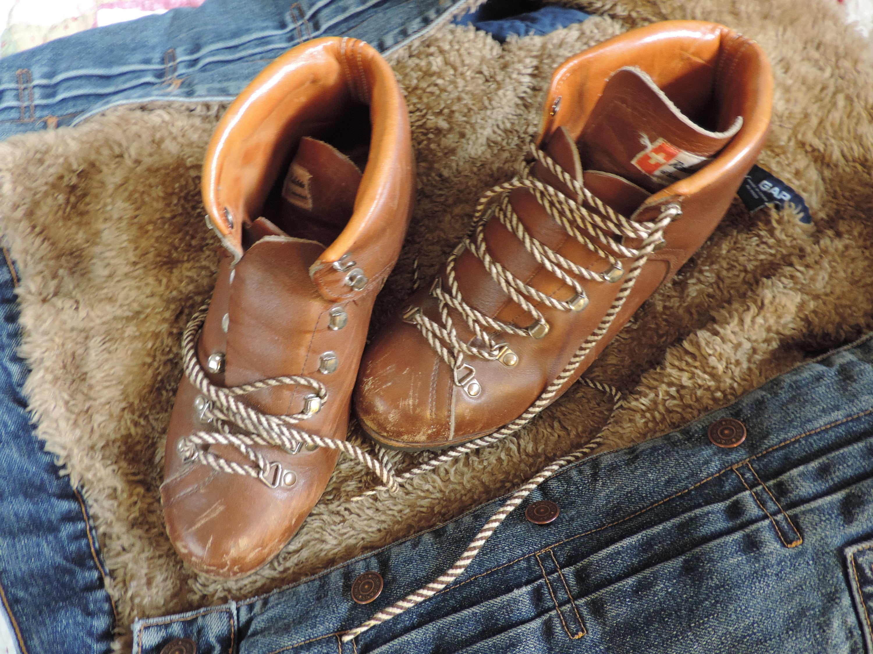 Vintage Raichle Hiking Boots Made in Switzerland Etsy