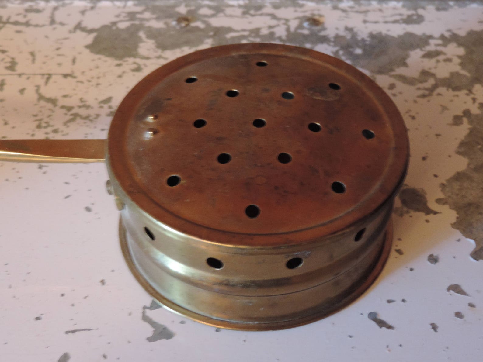 1920's Brass Bed Warmer Peerage Made in England Silent Etsy