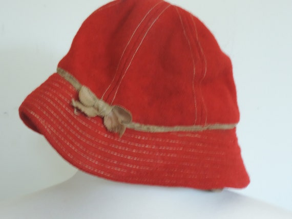 Rare 40's 50's Woolrich Bucket Hat Primitive  Red… - image 7