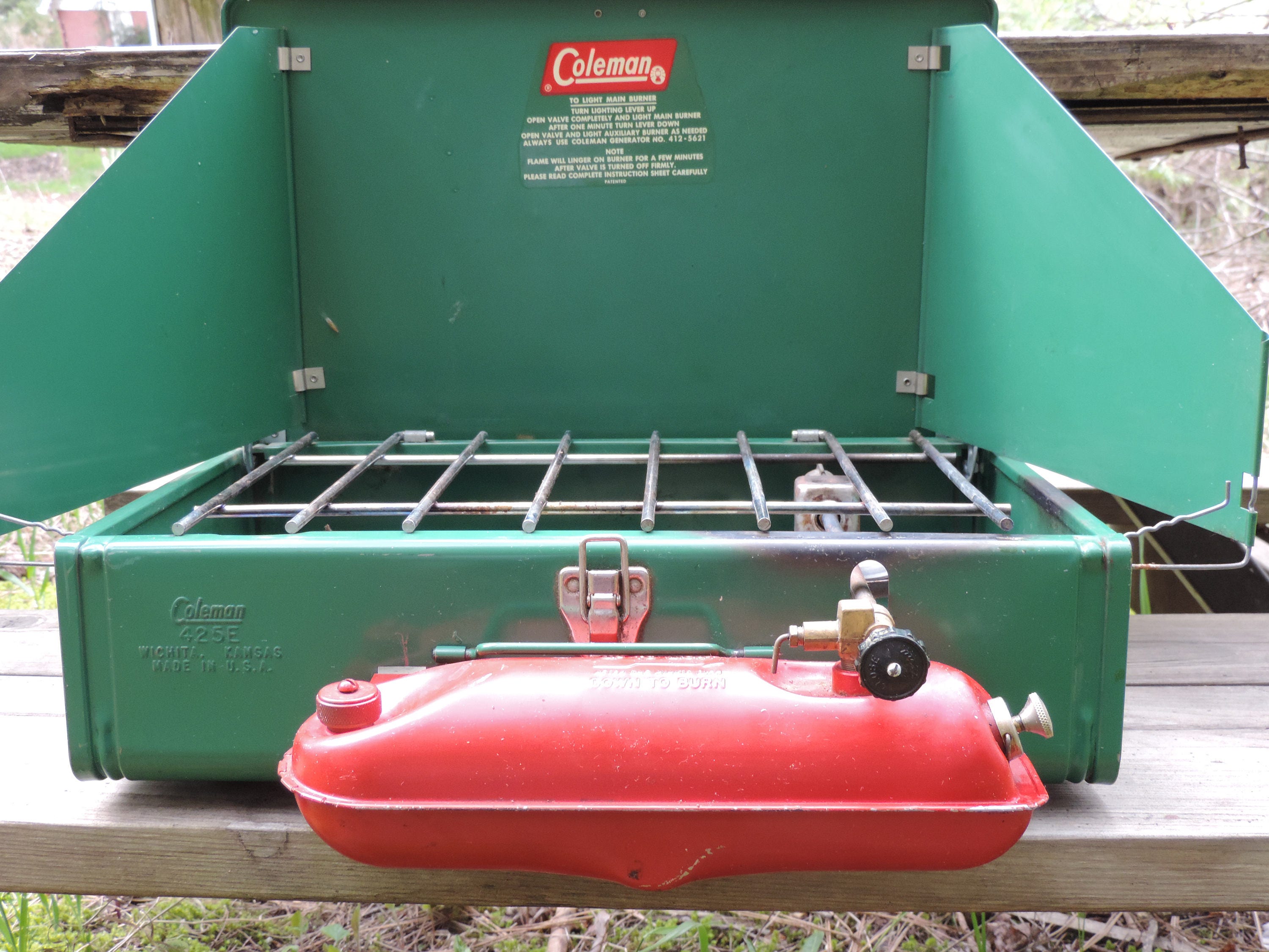 Vintage Coleman Camp Stove Mid Century Coleman 425E Folding Etsy
