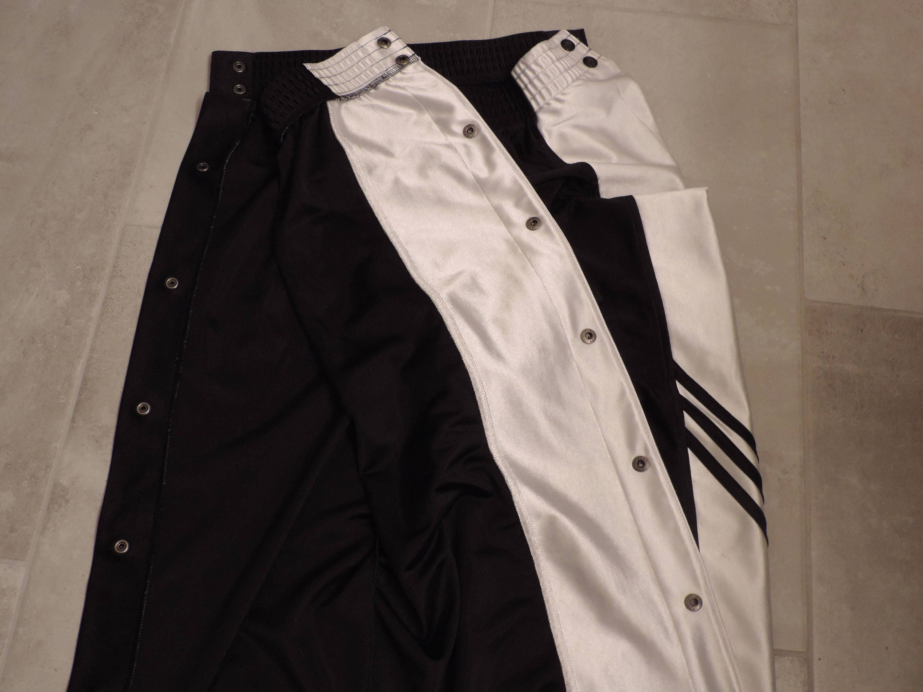 Adidas Originals Snap Pants Black, Mens, Tracksuit, Poppers, Retro