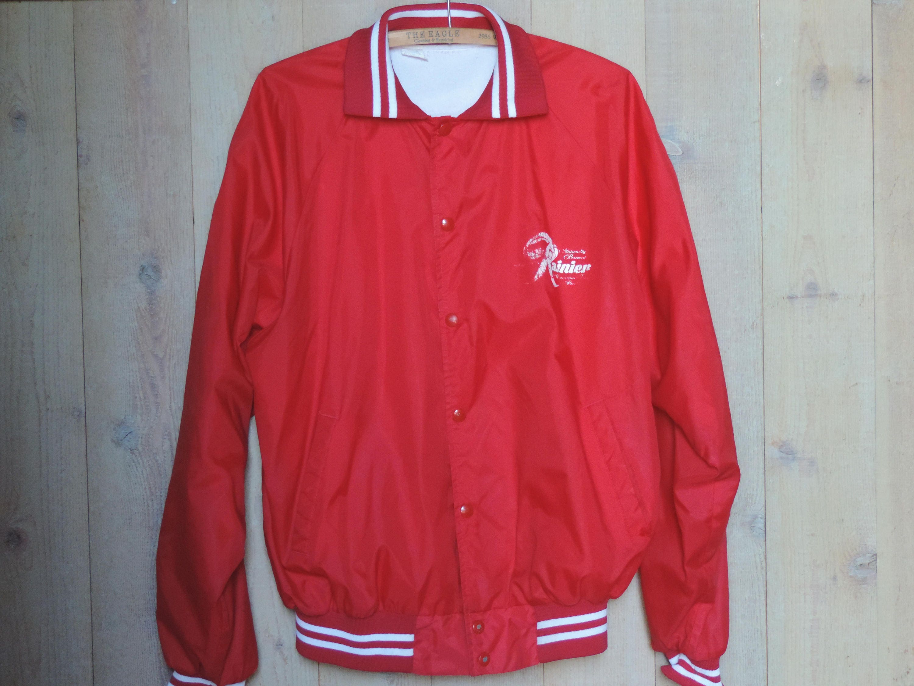 Vintage Nylon Baseball Jacket Rainier Beer Jacket 1970's Etsy