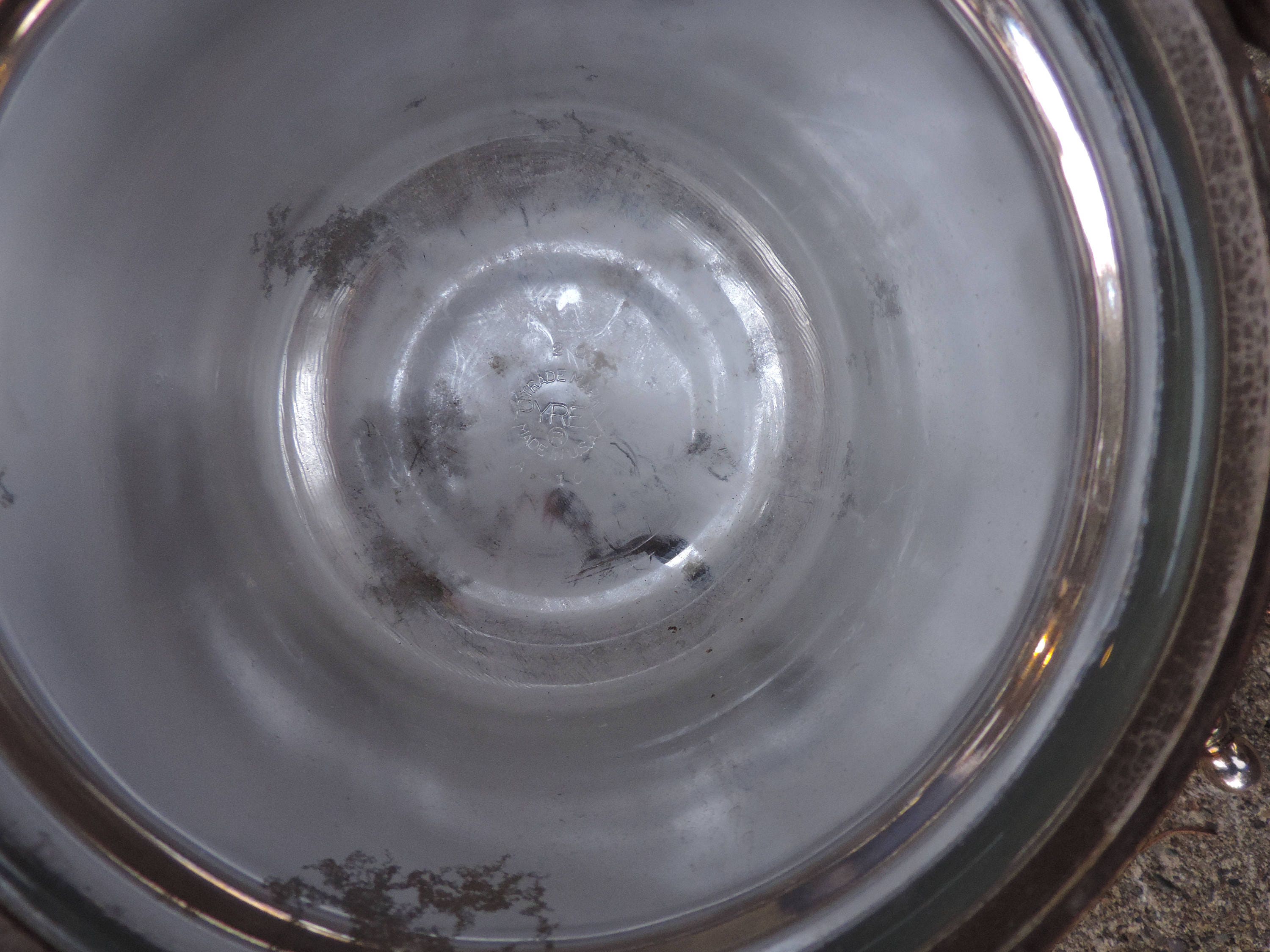 Home & Living Barware Mcm modern silver plated and crackled crystal ice