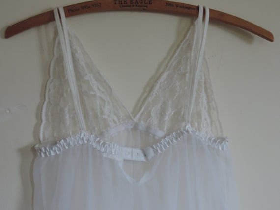 Vintage Lingerie Nightie Frederick s of Hollywood White Lace Night