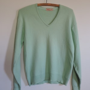 50&#39;s Jantzen Old Label Sweater V Neck Pull Over Kharafleece Mid Century size M