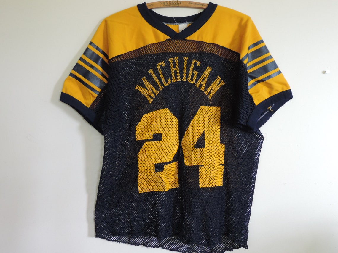 Vintage OLD Football Jersey 24 Michigan University of Michigan Etsy