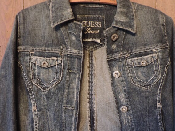 Guess Jeans Jacket Vintage Denim Trucker Jacket G… - image 2