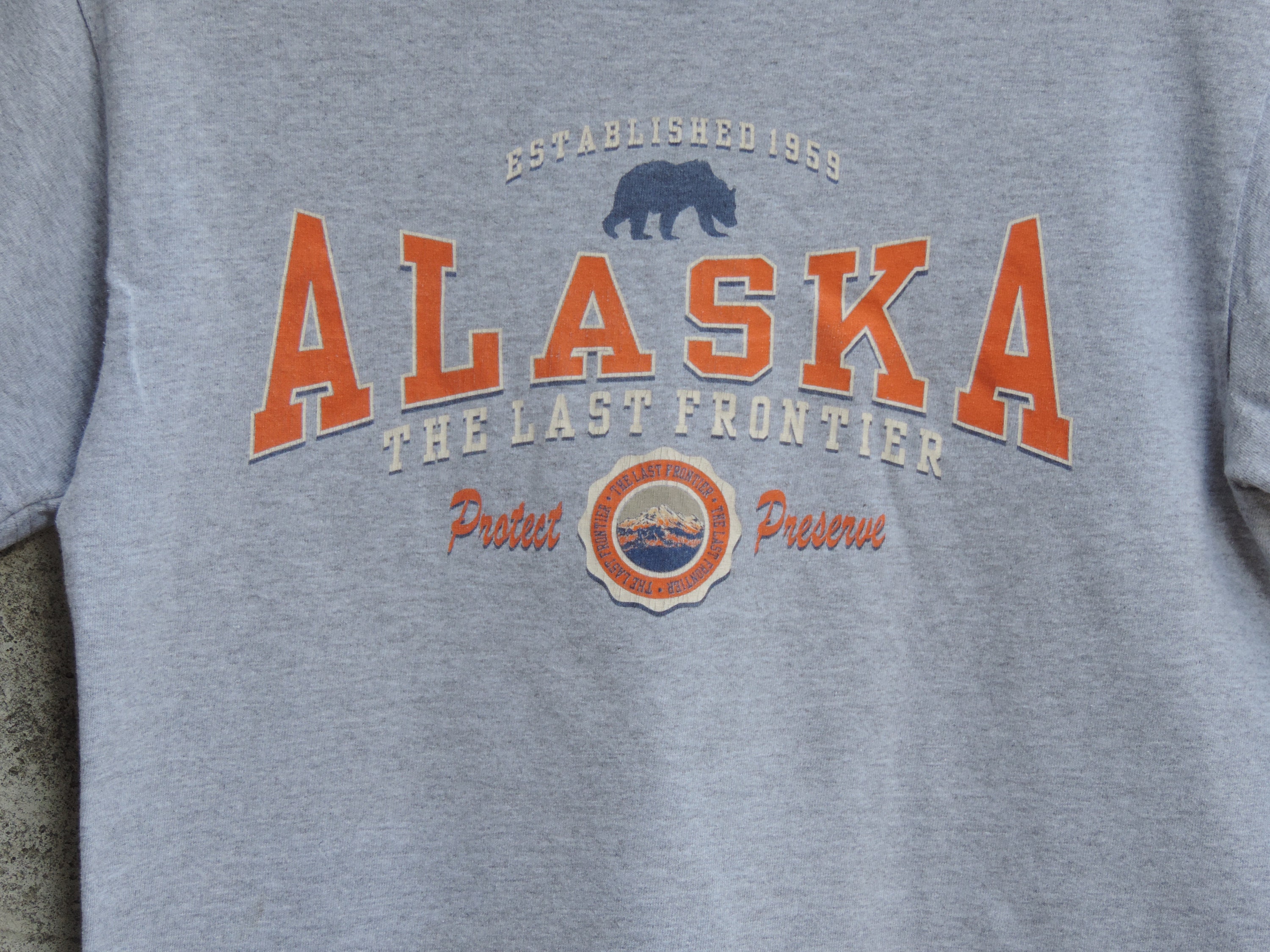 Vintage T Shirt ALASKA The Last Frontier Print Cotton T Shirt | Etsy
