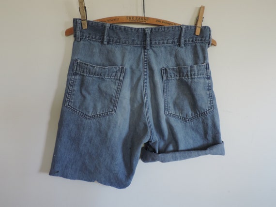 70's High Waisted Seafarer Denim Jeans Cutoff Sea… - image 8