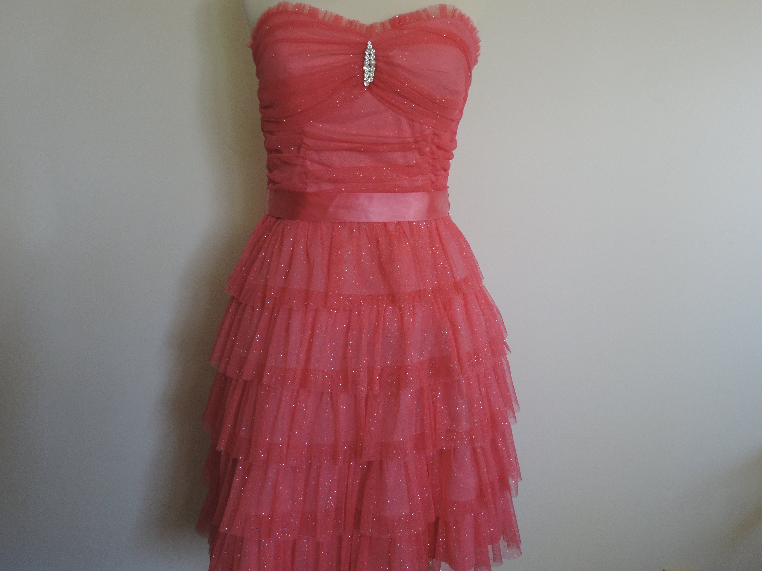 candy pink prom dress