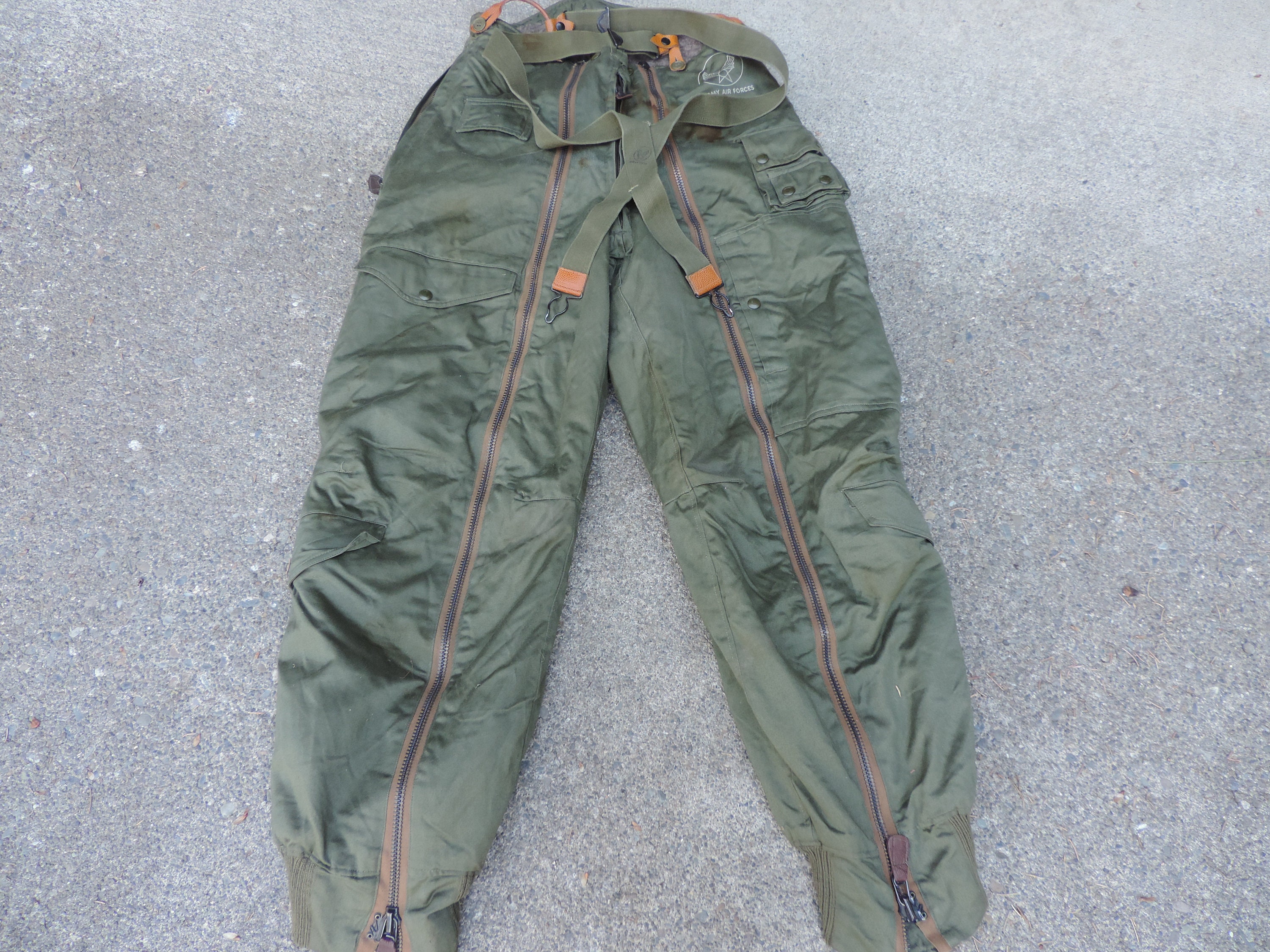 1940's Vintage Army Air Forces Flying Trousers Military