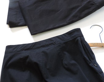 90's High Waisted Trousers Black Banana Republic Ankle Length Side Zip Side  Pocket Back Hidden Pocket Size 2 -  Canada