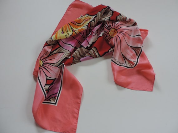 Vintage Scarf Adrienne Vittadini Silk Scarf Women… - image 6