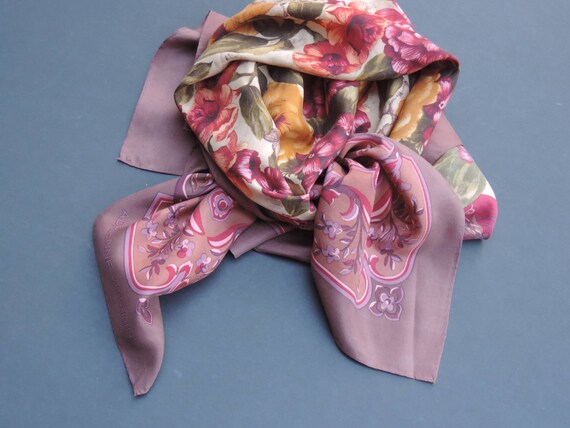 Vintage Scarf Adrienne Vittadini Silk Scarf Women… - image 4