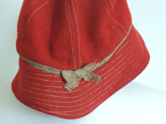 Rare 40's 50's Woolrich Bucket Hat Primitive  Red… - image 2