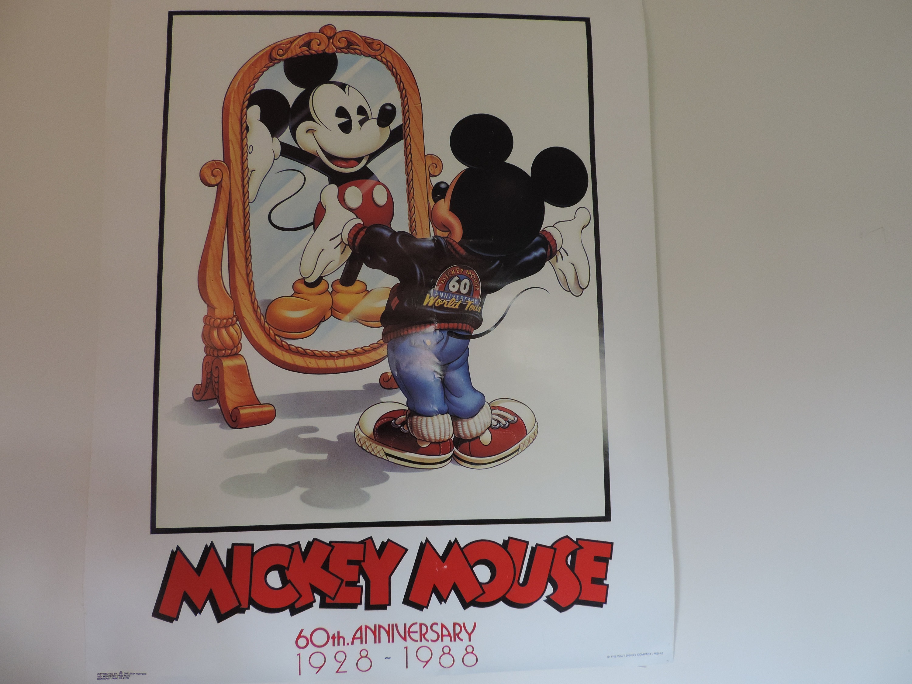 Poster 1980's Mickey Mouse 60th Anniversary 1928 - 1988 28