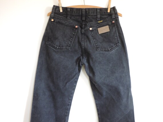 High Waist Black Jeans Wrangler Black Denim Mom Jeans 90s 29 - Etsy