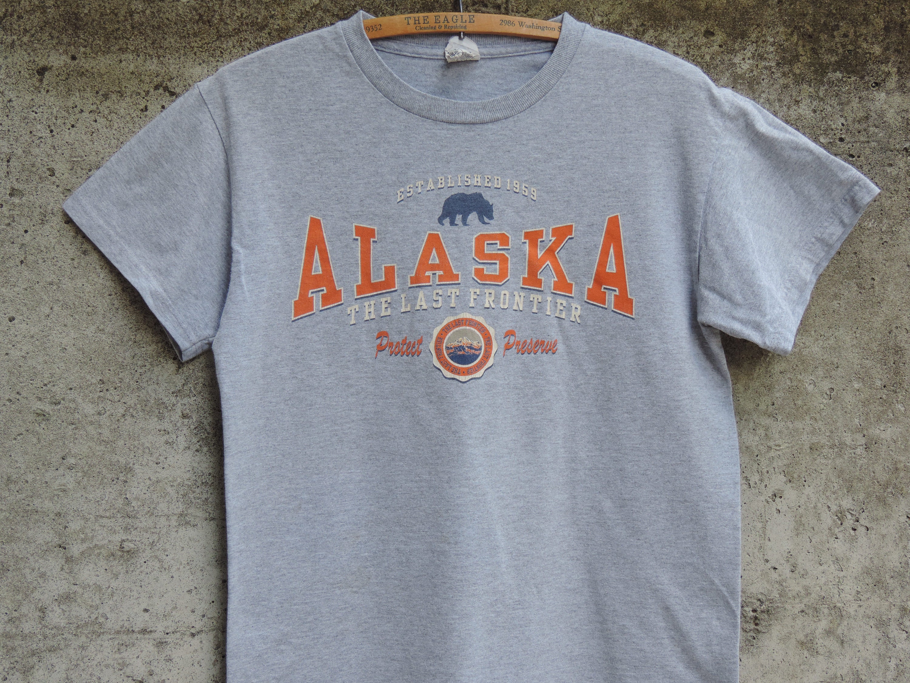 Vintage T Shirt ALASKA The Last Frontier Print Cotton T Shirt | Etsy
