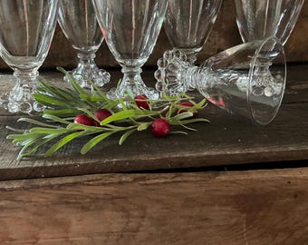 Vtg Berwick-Boopie-Clear Set 6 Cocktail Water Glasses Anchor Hocking 4 oz. 2 Sets available