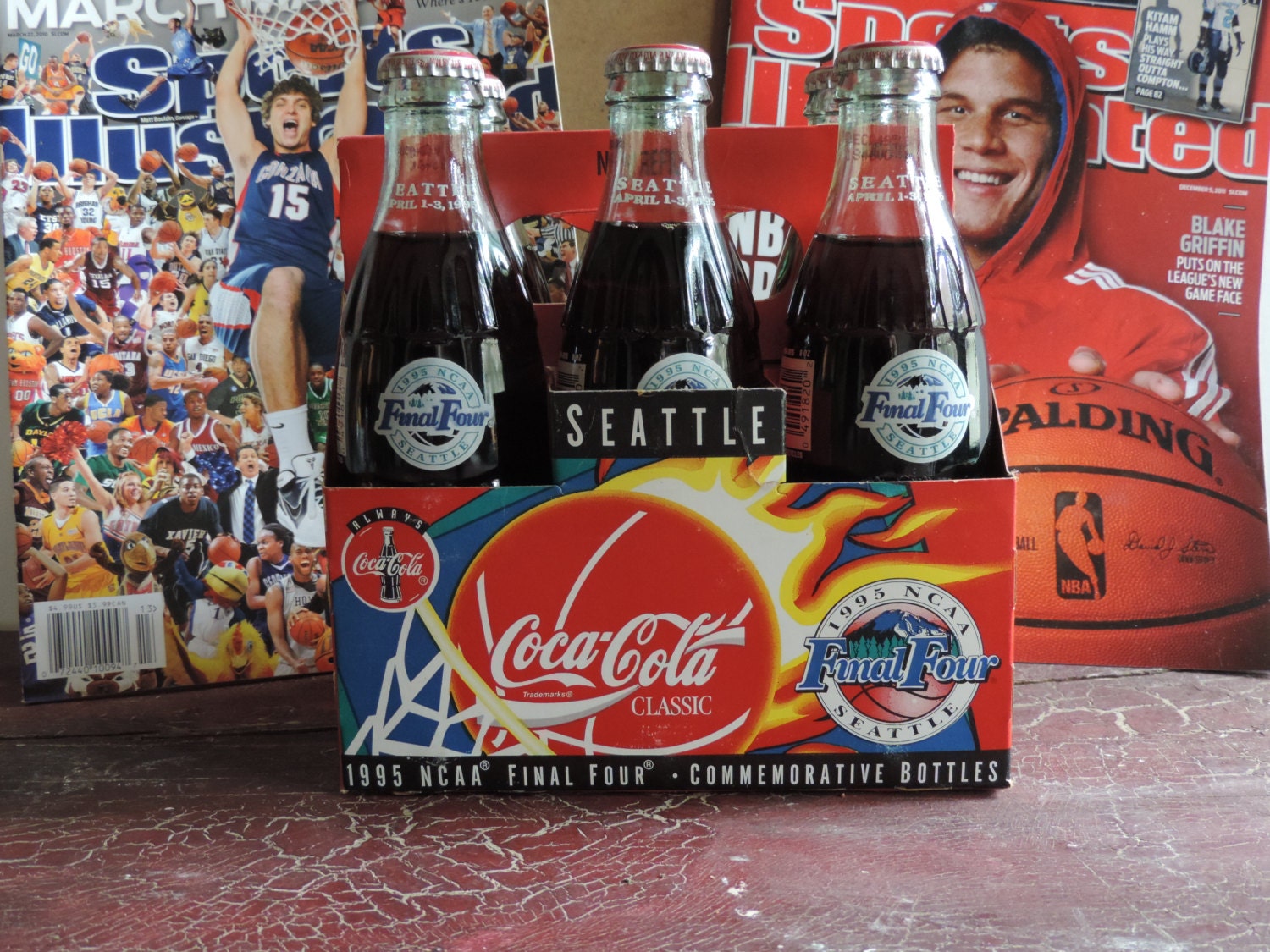 1995 マーチマッドネス NCAA シアトル コカコーラ 6 パックボトル 限定 
