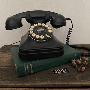 90's Pottery Barn Rotary Telephone, Retro Push Button, Old School Design