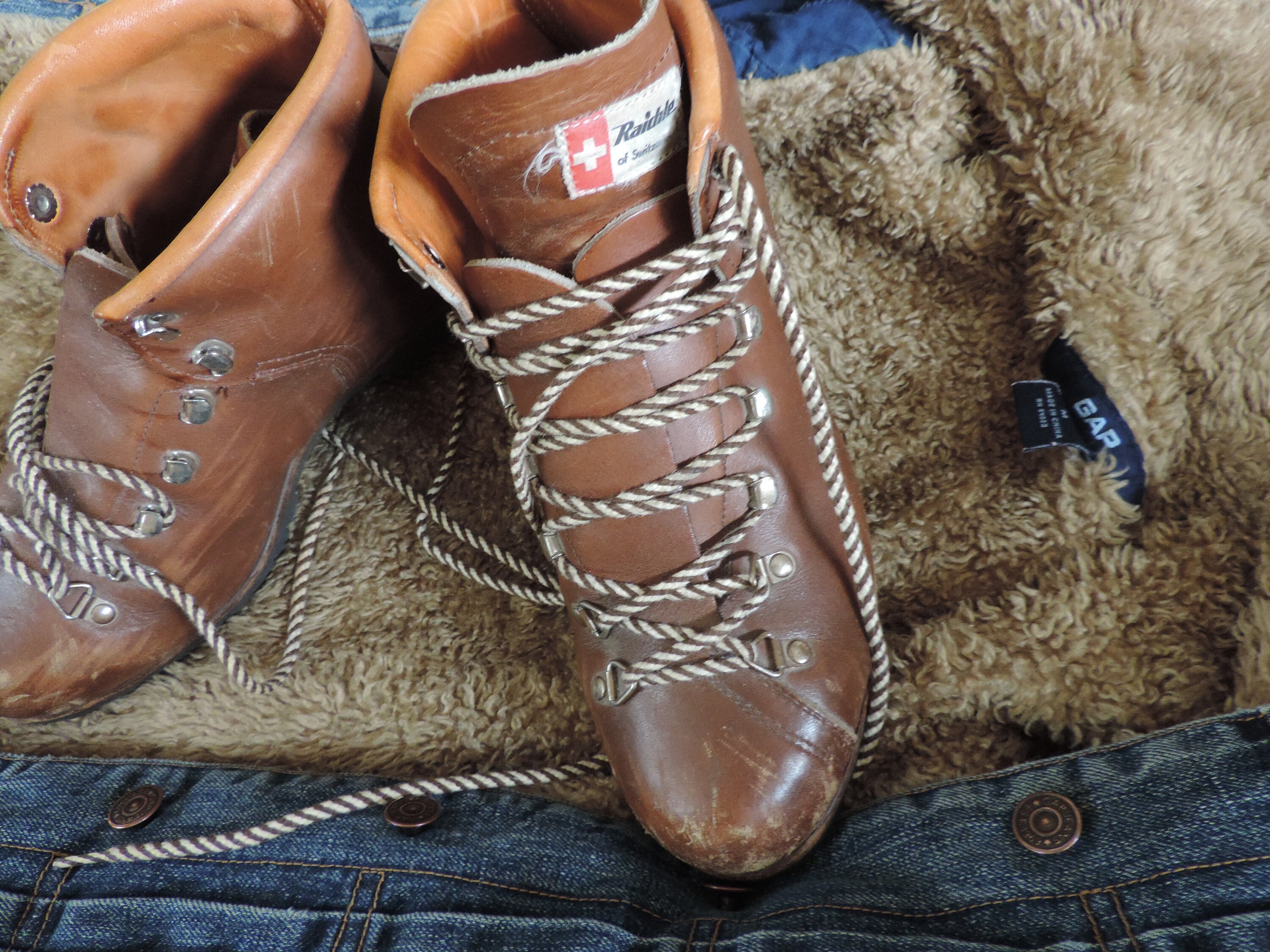 Vintage Raichle Hiking Boots Made in Switzerland Etsy