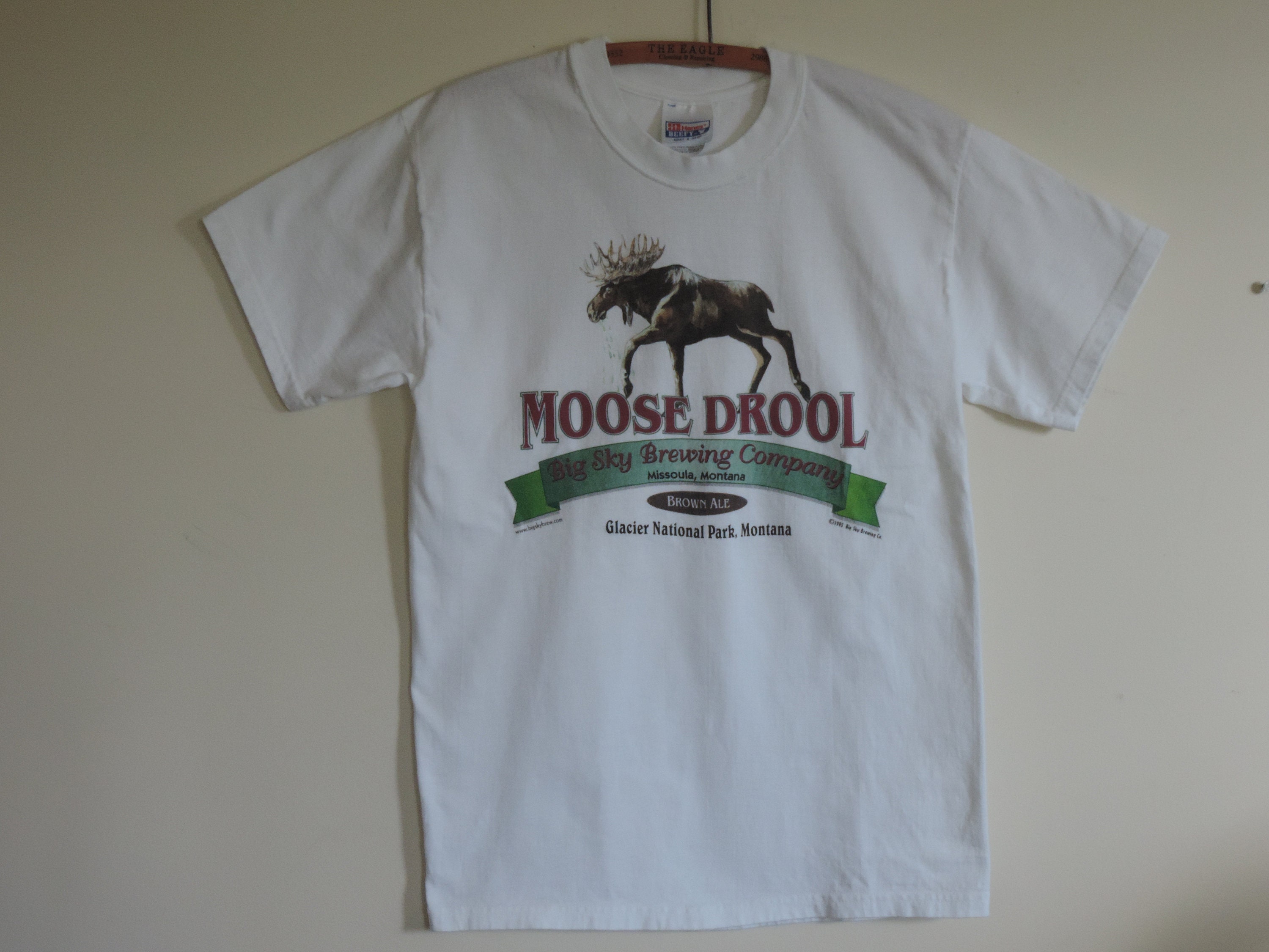 Vintage T Shirt Moose Drool Brewing Co 