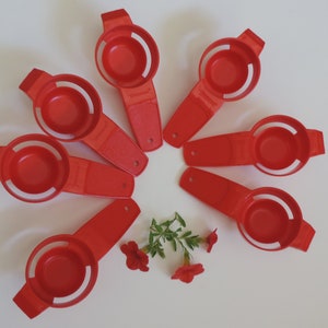 NOS Vintage Tupperware Red Egg Separator Hand Held 1 item select Quantity Unused