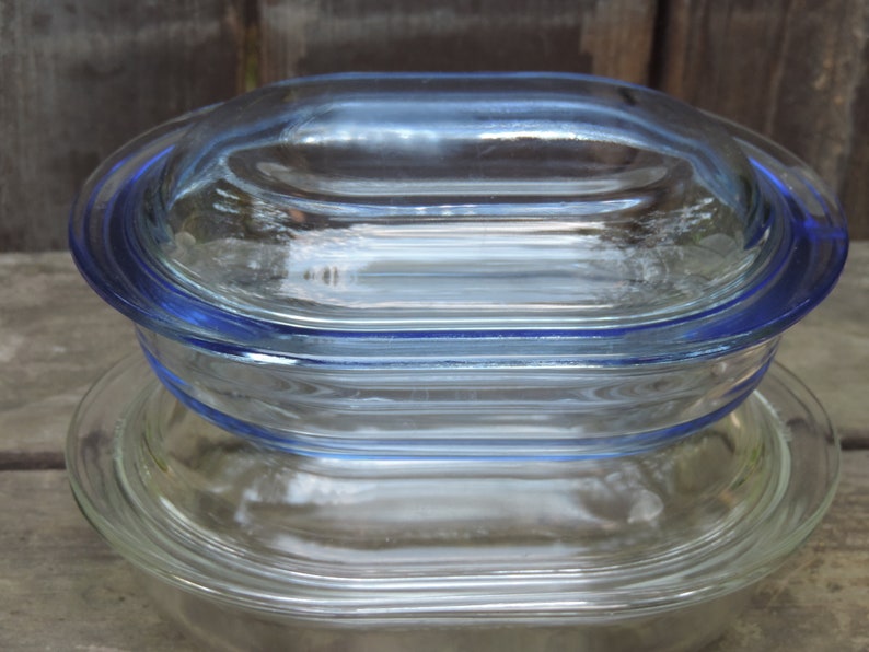 Pyrex Mini Casserole Dishes/lids Baking Serving Set of 2 Pyrex Clear