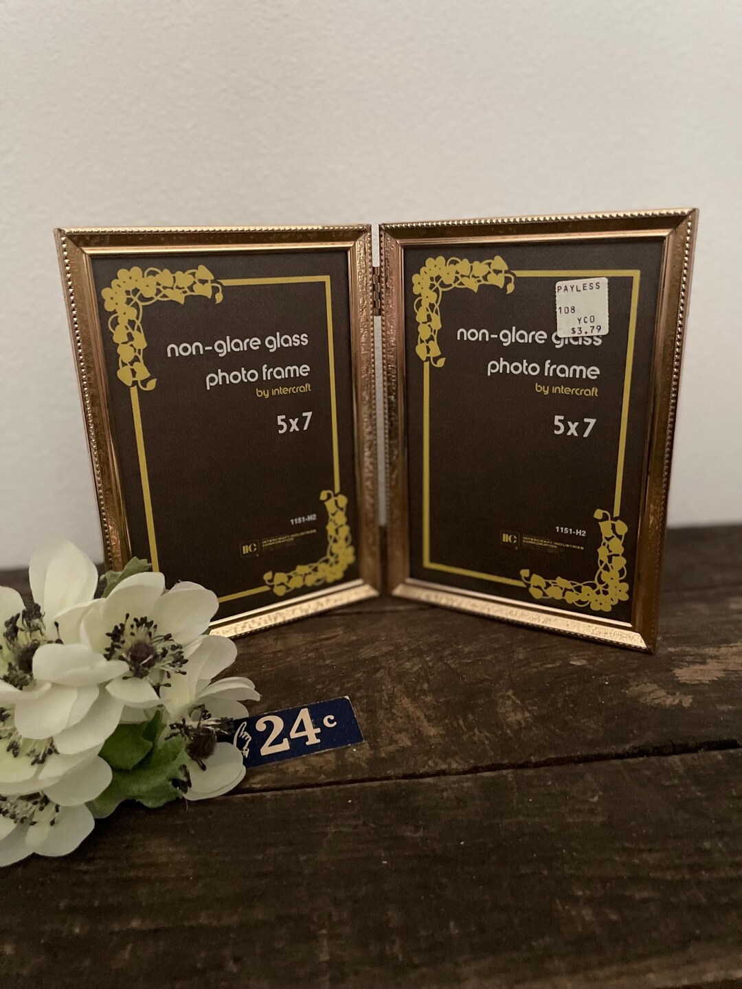 Vintage Bifold Ornate Gold Tone Photo Frames: Set of 2 (5x7) - Etsy