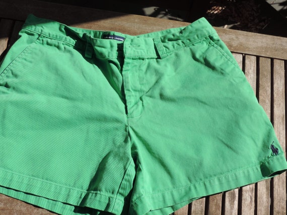 green ladies shorts