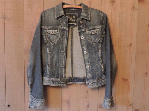 Guess Jeans Jacket Vintage Denim Trucker Jacket G… - image 1