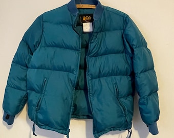 Jaqueta infantil/adolescente REI Puffer dos anos 90, rara jaqueta