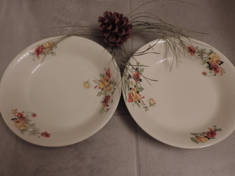 Soup Bowls Two 8.25 Bowls Vintage CROOKSVILLE CHINA IVORA 1938 Set of 2 Salad