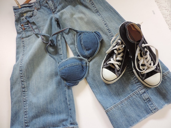 flare leg capri jeans