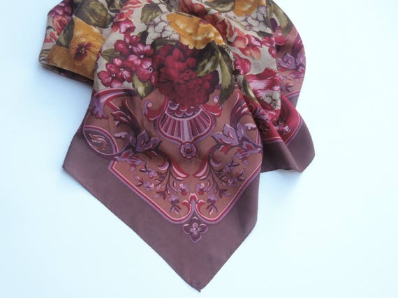 Vintage Scarf Adrienne Vittadini Silk Scarf Women… - image 2