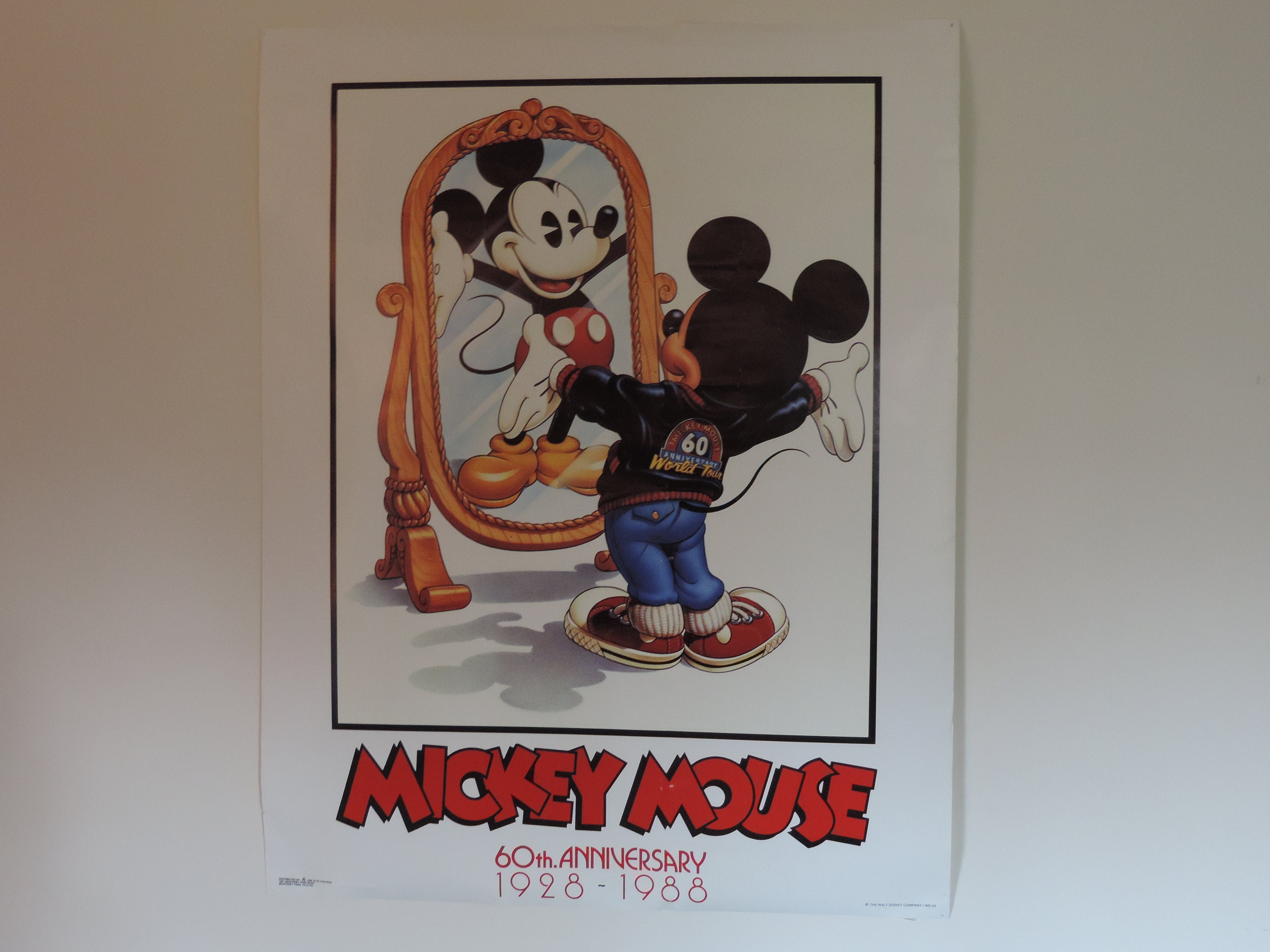 Poster 1980's Mickey Mouse 60th Anniversary 1928 - 1988 28