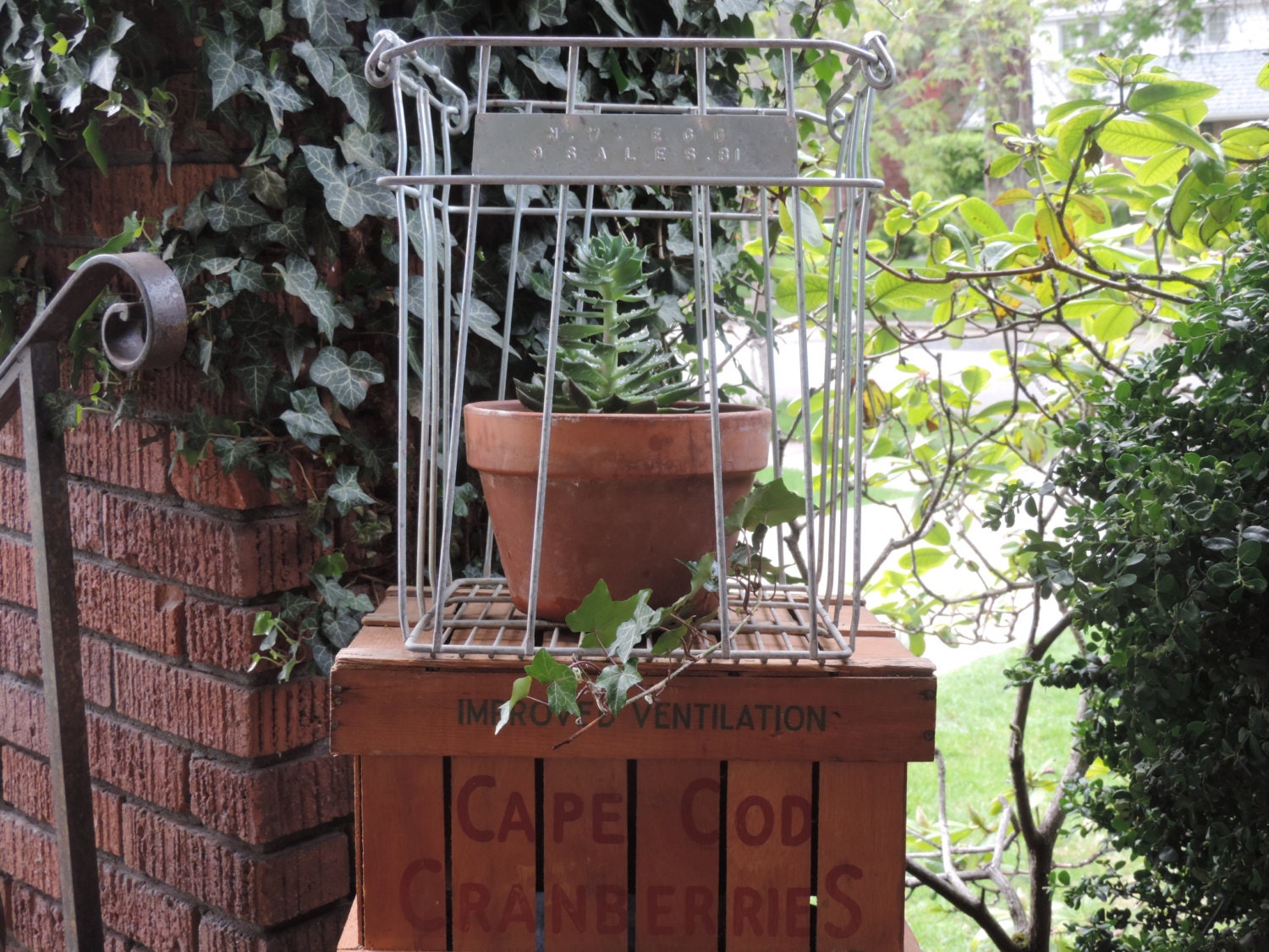 Vintage Metal Egg Crate Industrial Egg Carrier Country Etsy