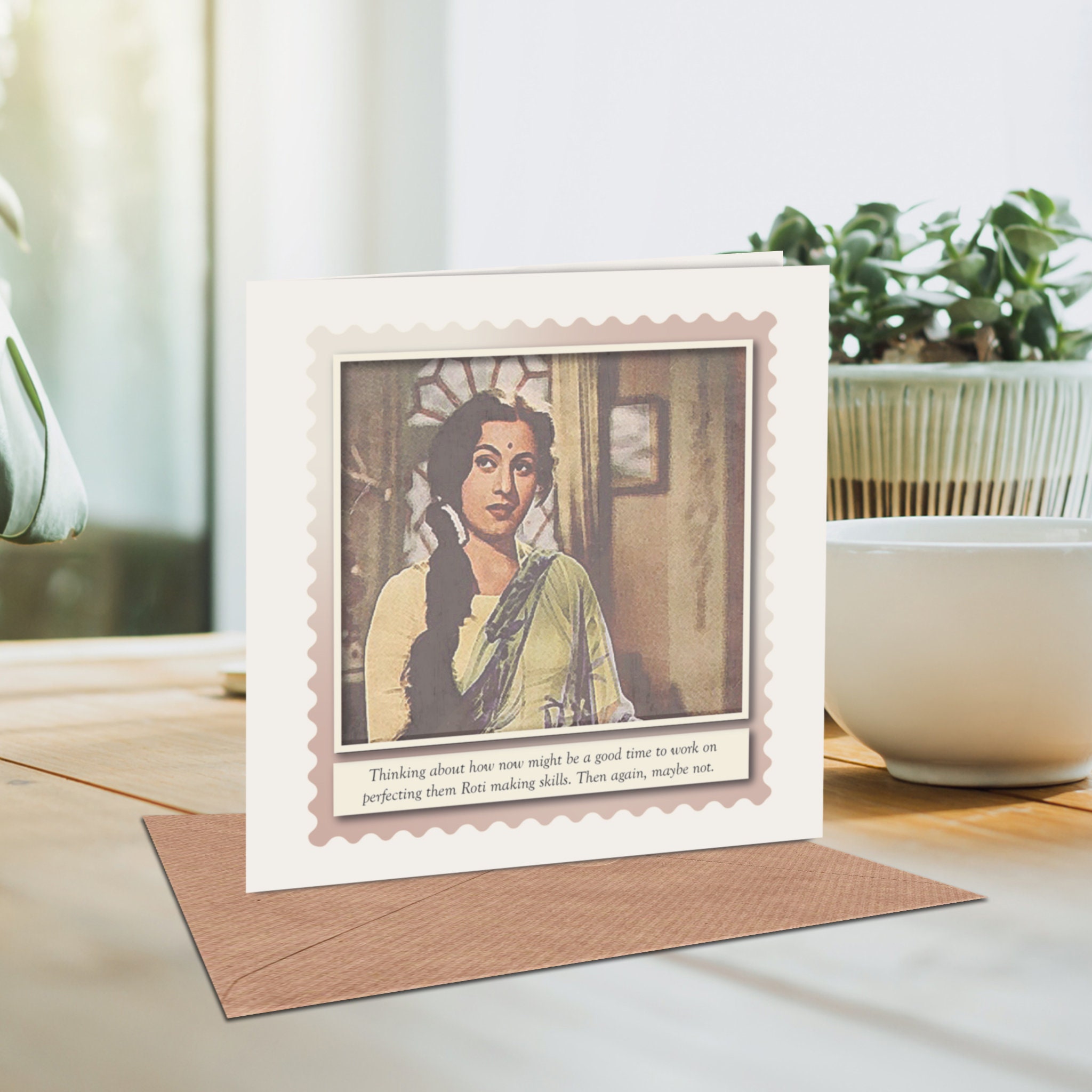 Multigrain Roti Paper Card Perfect Roti Making Skills - Vintage Bollywood Style Card, Birthday ...