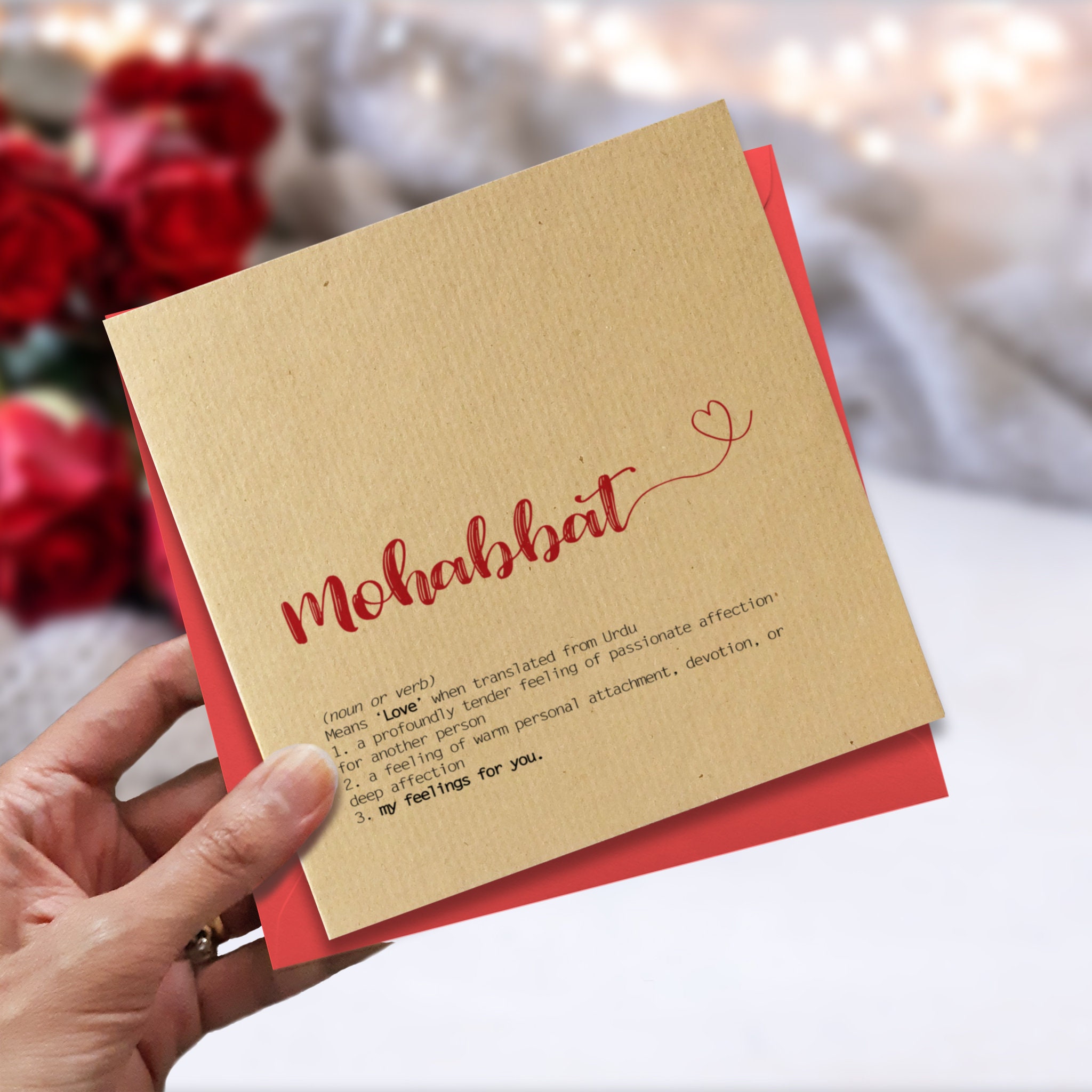 Anniversary Card Mohabbat Love Definition Meaning -  Israel