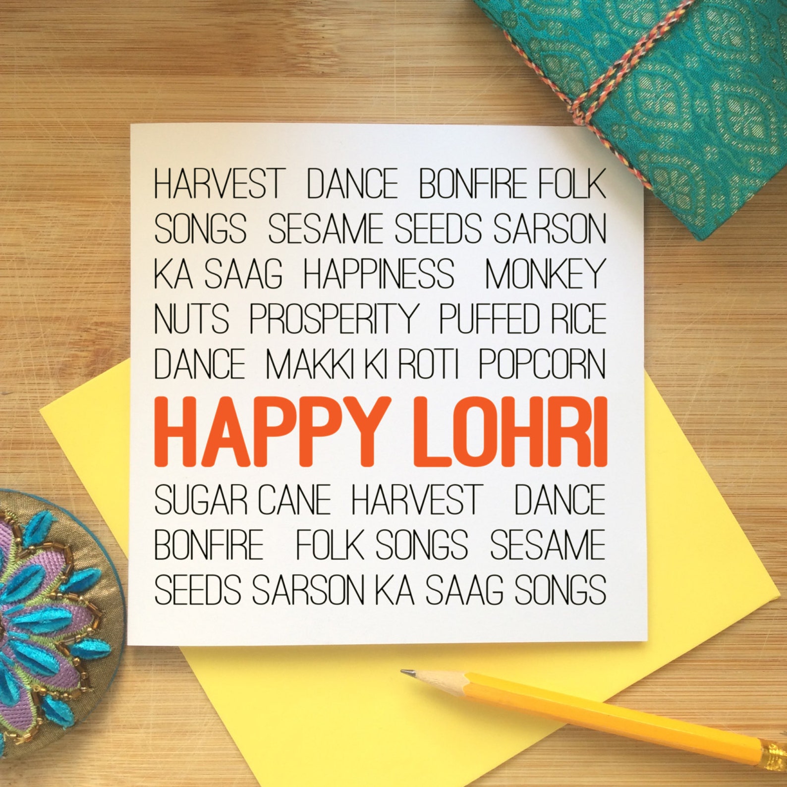 Happy Lohri Card Lohri Festival Celebrations Punjabi Lohri Etsy